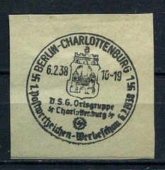 German Reich WW II : Nice fancy cancel from 1938 – Berlin Charlottenburg
