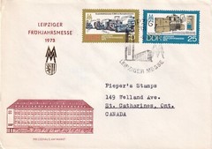 GERMANY DDR 1973 FIRST DAY COVER, LEIPZIG SPRING FAIR, COMBINES, COMPUTERIZED