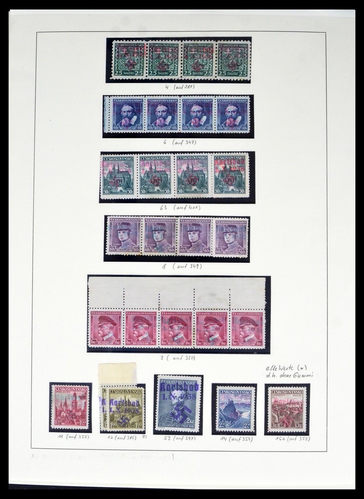 Lot 40450 Stamp collection Sudetenland 1933-1945 including Zeppelins, in albums.