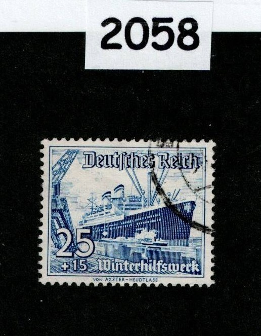 Used stamp Scott B114 1937 Winter relief Culture fund Germany #2058