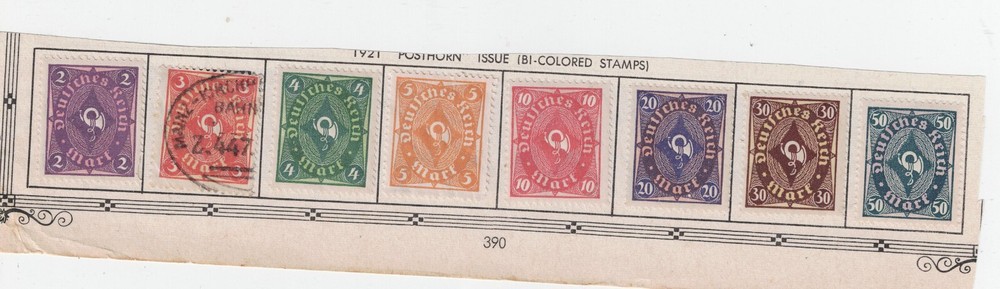 Germany Weimar Republic Post Horn set 1921 GE