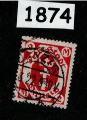 Used stamp Sc 87 Gdansk Poland Danzig 1922 Germany post WWI #1874