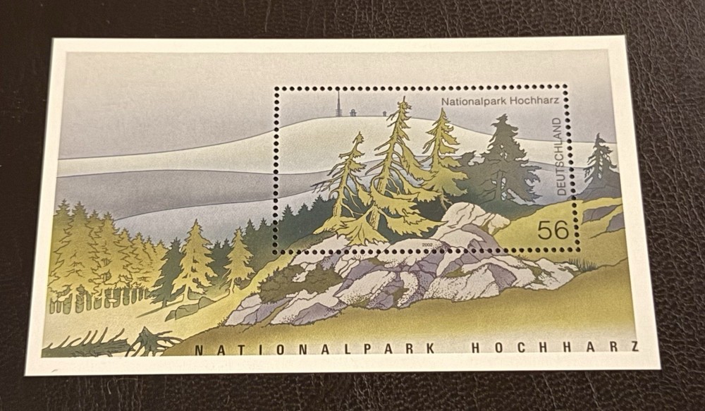 MNH SOUVENIR SHEET / GERMANY 2002 / NATIONAL PARKS & NATURE RESERVES / 56ct