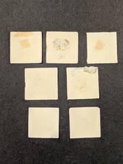 GERMANY 1859-1866 THURN & TAXIS Lot of 7 Stamps – 2 Imperf & 5 Rouletted MH