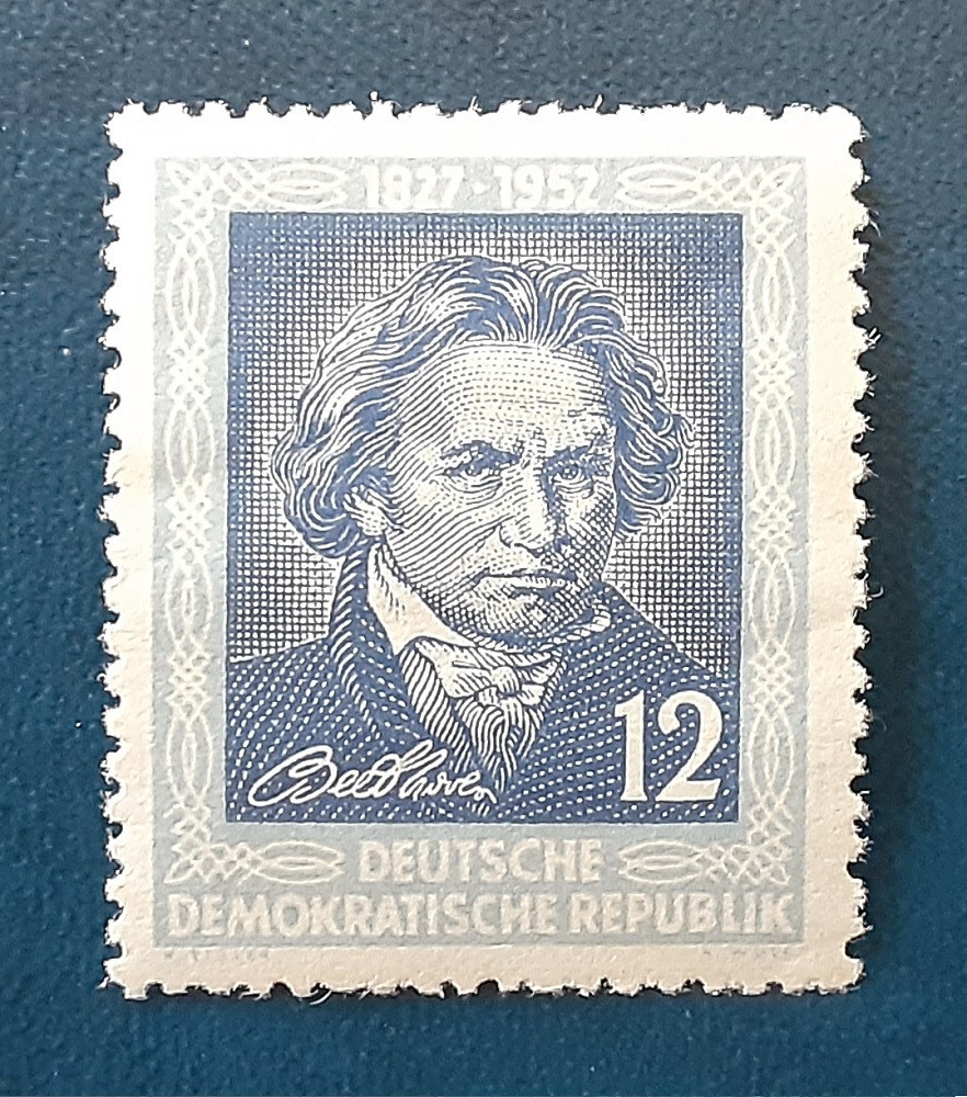 DDR Germany 1952 12Pf MH Beethoven Mi 300 Scott 96 Yt 52 Sg E57 XF 2456-1