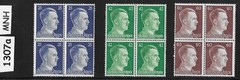 MNH stamp block trio Adolf Hitler 1940s issues WWII Third Reich Germany #1307a