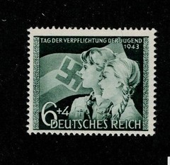MNH stamp B230 / 1943 Hitler Youth / Oath to Hitler & Third Reich WWII #2896