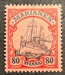 Travelstamps: GERMANY MARIANEN STAMPS Kaiser’s Yacht Mint OG H 80pf UNWMK