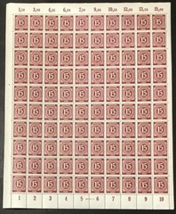 GERMANY 1946 1st POST WAR STAMPS FULL SHEETS of 100 Scott #534, 538 & 540 MNH OG