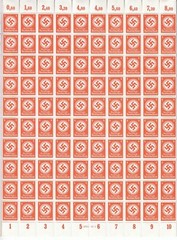 Stamp Germany Official Mi 170 Sheet 1942 WWII Dienst 3rd Reich Reich Era MNH