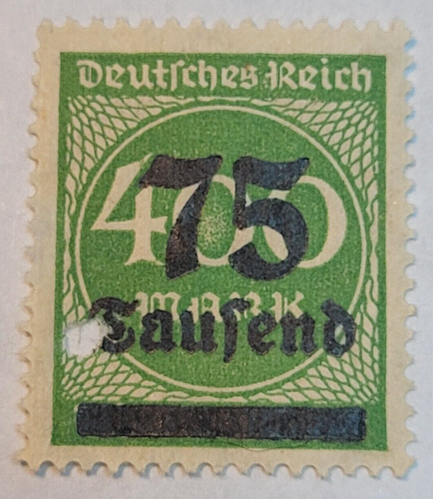 GERMANY ~ Deutrches Reich ~ 75 Saufend/400 Mark ~ Used/Posted ~ c.1923