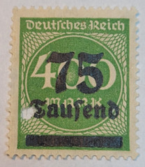 GERMANY ~ Deutrches Reich ~ 75 Saufend/400 Mark ~ Used/Posted ~ c.1923