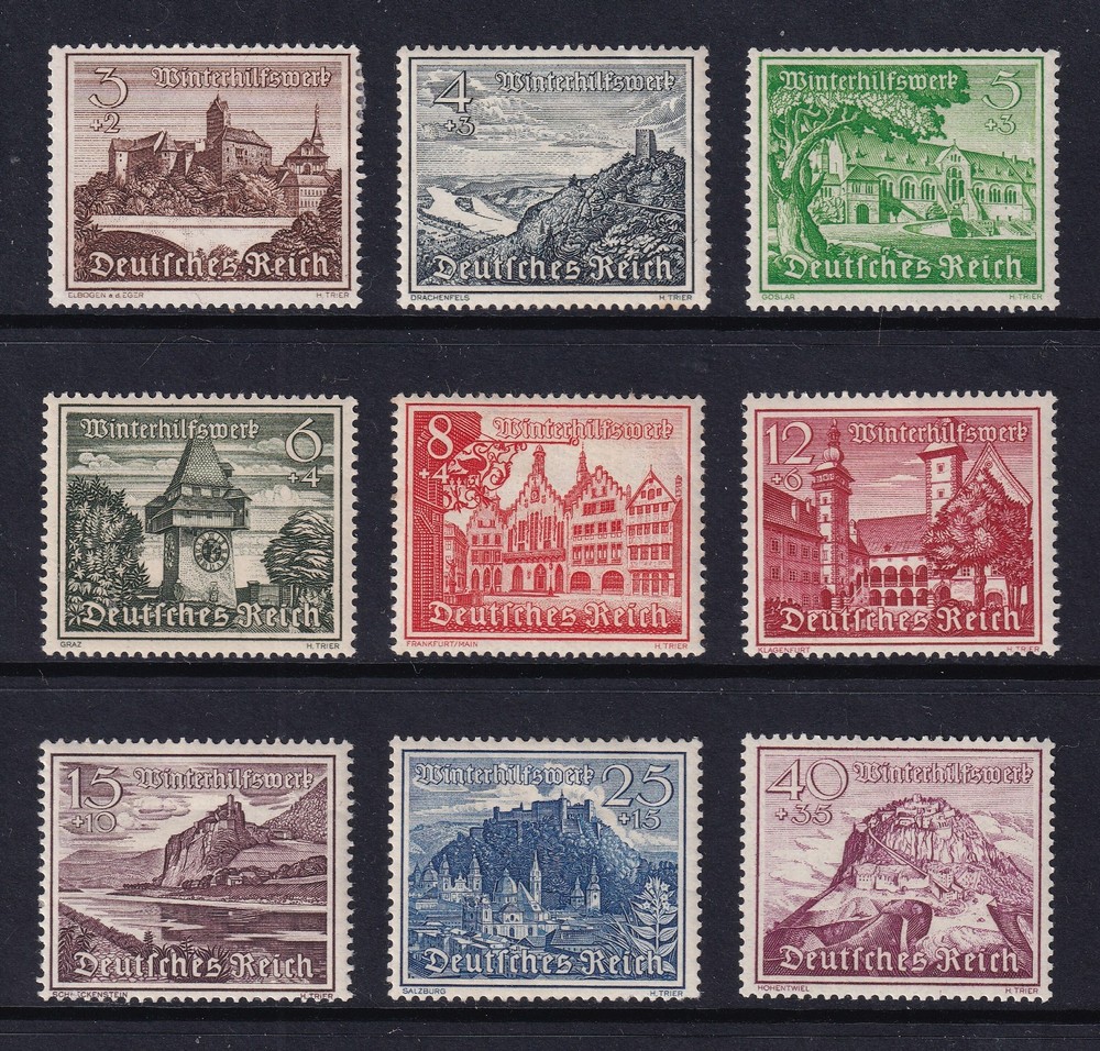 GERMANY 1939 Winter Relief Fund set of 9 SG 718-726 MH/* (CV £16)