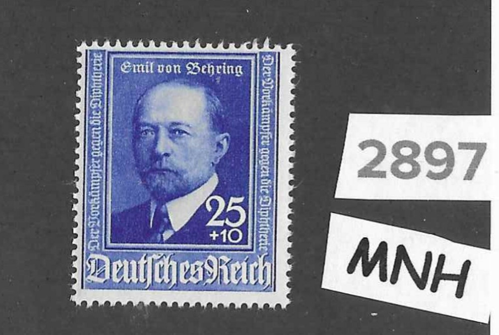 #2897 MNH stamp PF25 / Third Reich Germany 1940 Emil Von Behring Scientist