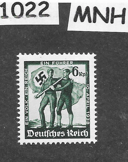MNH stamp Scott 485 1938 Not Watermarked Austria joins Third Reich #1022