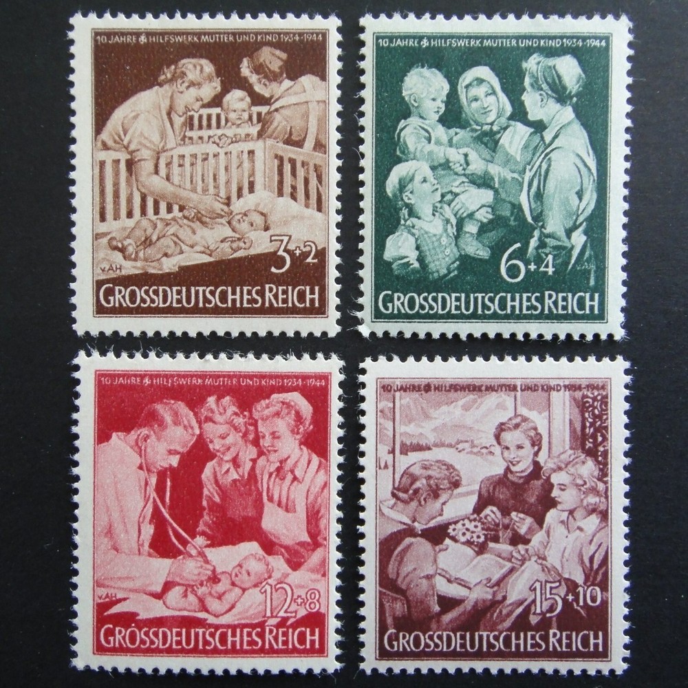 Germany 1944 10th Anniv of Mother and Child set SG 857-860 mint no gum MNG