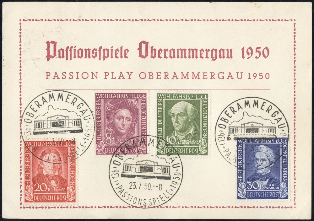 Germany Stamps # B310-13 First Day Ceremonial Card Scott Value $150.00