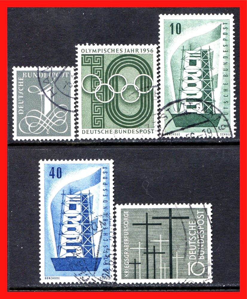 Germany Postage Stamps Scott 737, 742, 748-749, & 753 Used Selection!! G1612d