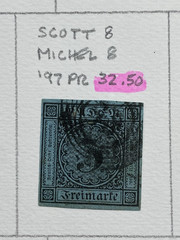 Germany States, Baden, Used – hinged on one album page, 1851-1868, High Value.