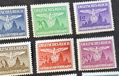 WW2 WWII Nazi Germany German Third Reich EAGLES MNH stamp set POLAND OCCUPATION