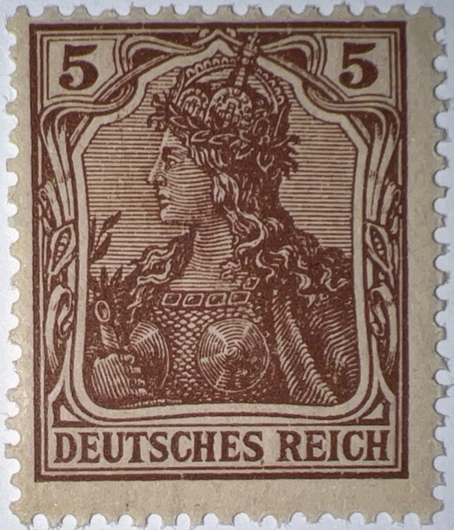 Travelstamps: 1920 Germany Stamps Sc#118/Mi. Nr. 140 5Pf Mint, Og, Never Hinged