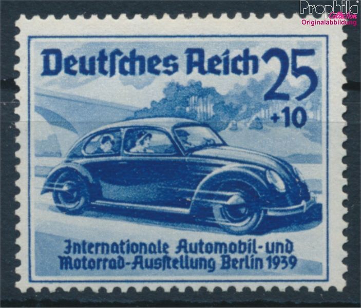 German Empire 688 with hinge 1939 IAA / the volkswagen (10256459