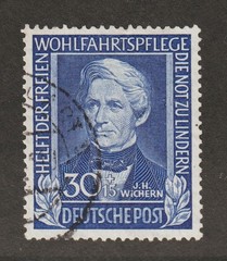 1949 Germany Sc# B313 semi postal. J. H. Wichern. Used Est$90.00