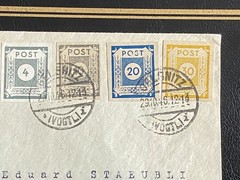 1946 Soviet Zone Germany Cover OELSNITZ to SWITZERLAND Numeral Franking SBZ