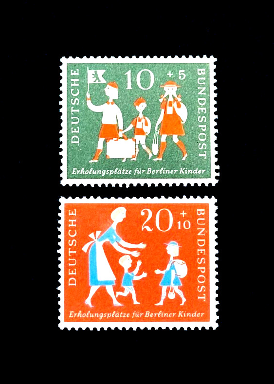 GERMANY Federal Stamp Lot – 1957 Children Semi Postal Sn B354-55 MLH r25