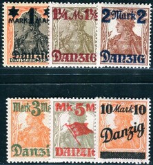 DANZIG 1920 41-46I * FLAWLESS SET Burelage UP (F7215