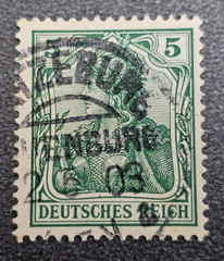 Stamp Germany Deutsches Reich Germania 5 Pfennig 1903 Mi. Nr. 70 [🇩🇪39665-14]