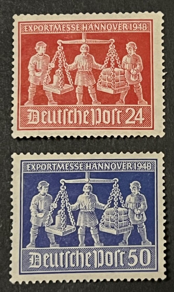 Travelstamps: Germany Stamps Scott #584-585Hanover Export Fair 1948 MNH OG