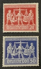 Travelstamps: Germany Stamps Scott #584-585Hanover Export Fair 1948 MNH OG