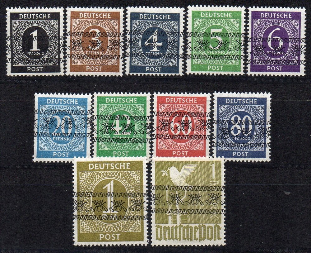 GERMANY-USA BRITISCHE ZONE 1948 Sc.I-IXI Cv.12000 € MNH SIGNED