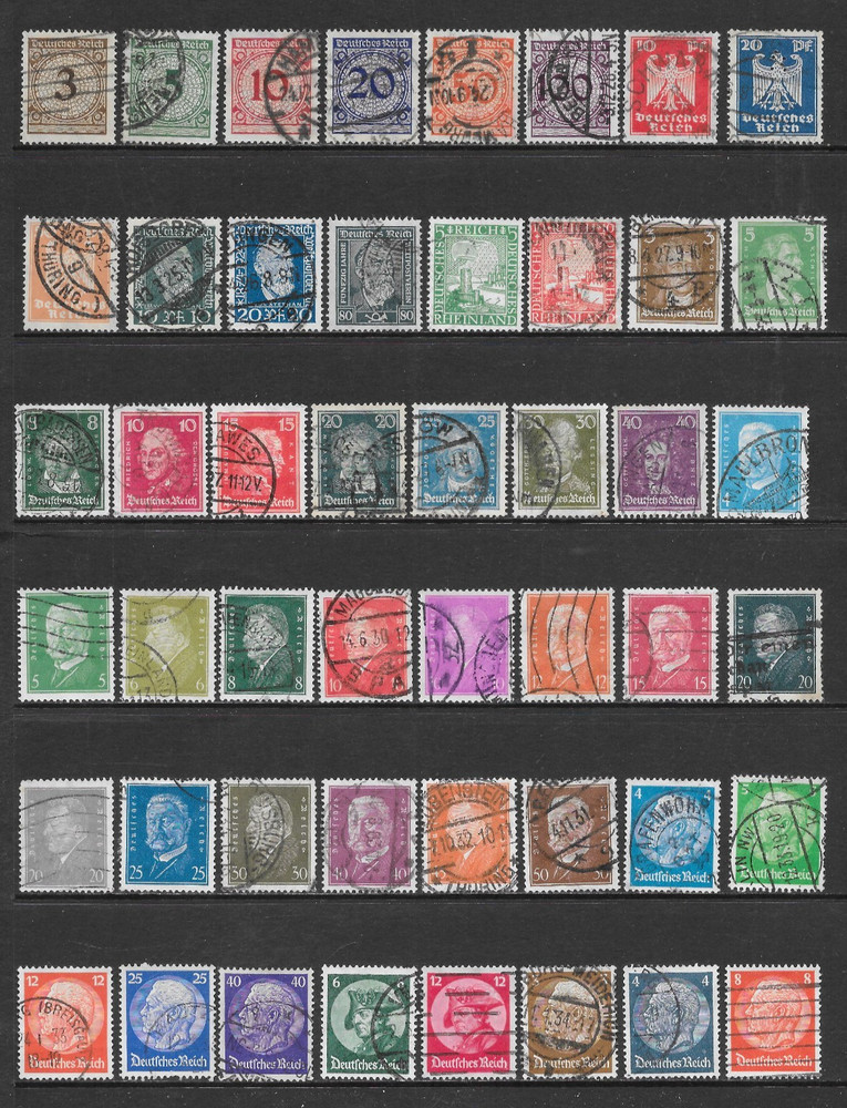 GERMANY VARIOUS USED ISSUES 1923 – 1933