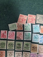Germany Deutsches Reich Hyperinflation Stamp Lot 1920s Overprint Tausend Mark Us