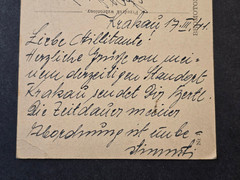 ELITE SOLDIERS FELDPOST WWII German Krakow Krakau Poland Postcard 1941 Stamp