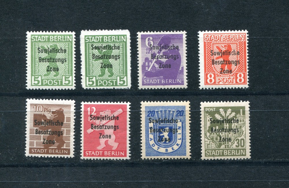 GERMANY SOVIET OCCUPATION ZONE DDR 1948 GENERAL ISSUE 10N22-10N28 PERFECT MNH