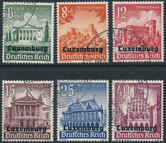 Stamp Germany Luxembourg Mi 33-41 Sc NB1-9 WW2 1941 Reich War Occupation Used