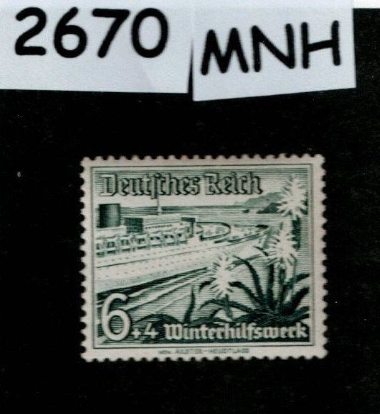 MNH Stamp B110 1937 Germany Boats Ships Schooners Winter relief fund #2670