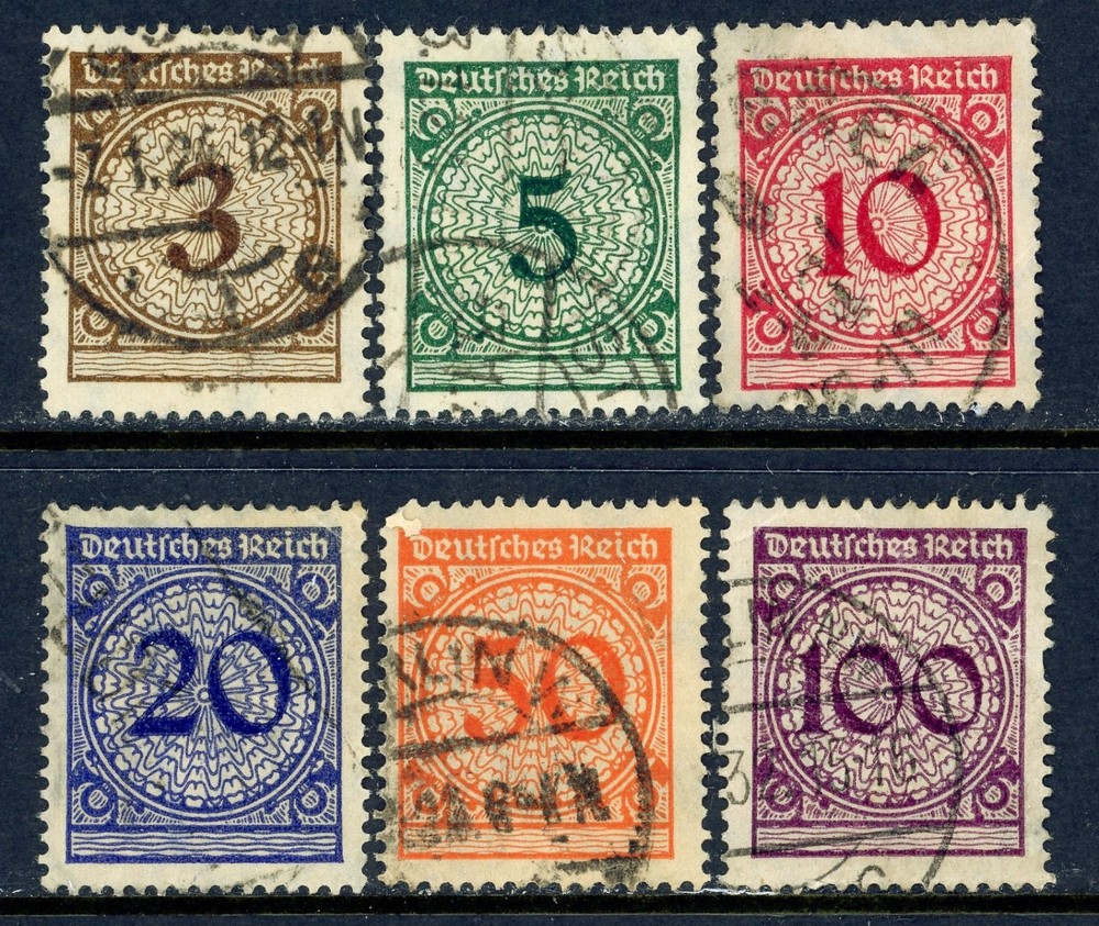 Stamps Germany, Scott # 323-328 used, complete set