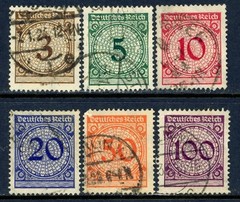 Stamps Germany, Scott # 323-328 used, complete set