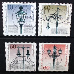 GERMANY BERLIN 1979 Street Lighting Street Lamps. Set of 4 Fine USED SGB578/B581