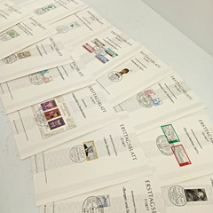 Ersttagsblatt 1977 German First Day Covers Collection – 14 Vintage Stamp Sheets