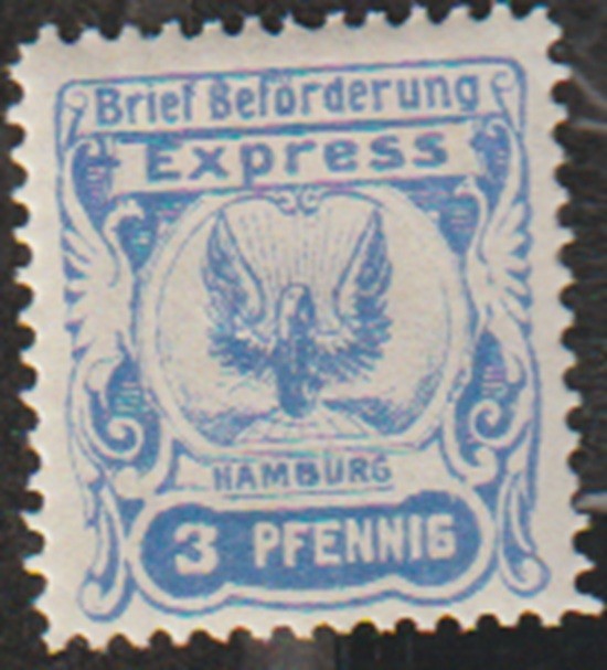 Germany Hamburg local private post stamp 1895 EXPRESS 3pf