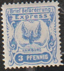 Germany Hamburg local private post stamp 1895 EXPRESS 3pf