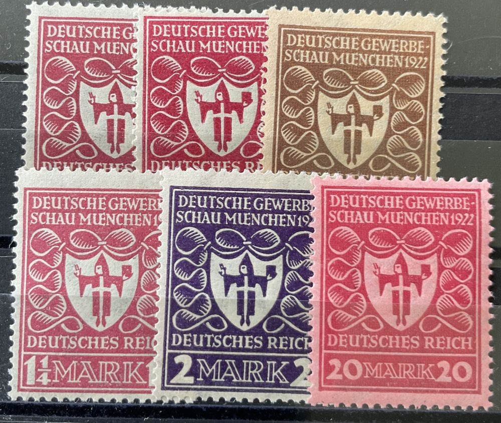 GERMANY 1922 199b-d,200b,203b,204b ** MNH FLAWLESS most often signed BPP (07130