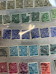 58 VINTAGE STAMPS GERMAN 1940s used rare stamp lot old Germany bundle post wwii