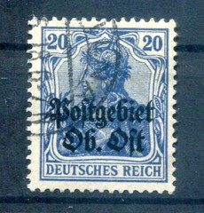 Ober-Ost 8b BPP 12EUR Stamp BPP Signature, Used, Genuine