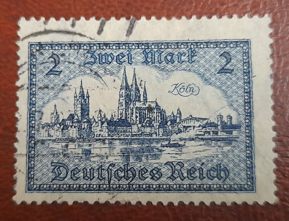 Stamp Germany Reich 2 Mark 1924 Bauwerke Köln Mi. Nr. 365 (29581)